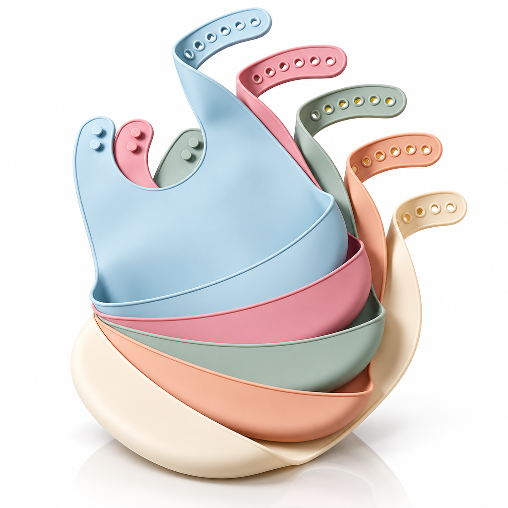Bavoir silicone anti-bavage