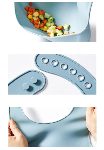 Bavoir silicone anti-bavage